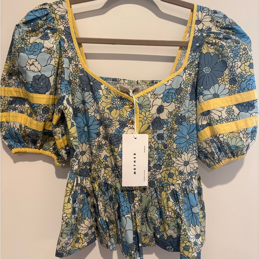 MOTHER Floral Print Blouse - Dirtbike floral